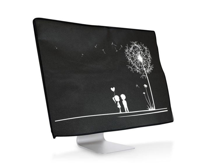 KWmobile Monitor Screen Display Protector (43616.02) Κάλυμμα Οθόνης - Dandelion Love Black (iMac 27'' / iMac Pro 27'')