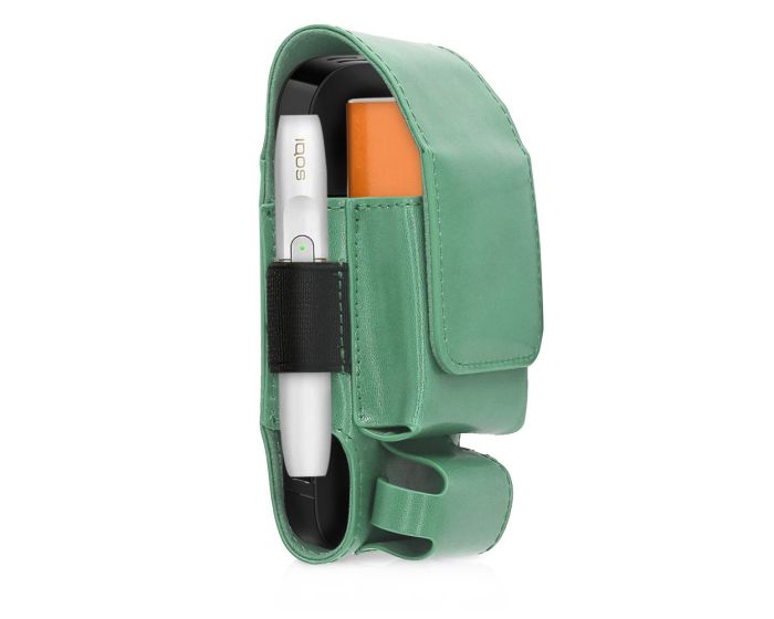 KWmobile PU Leather 3 in 1 Protective Case Magnetic Clip (43831.71) Θήκη Αποθήκευσης - Μεταφοράς για το IQOS 2.4 / 2.4 Plus - Mint