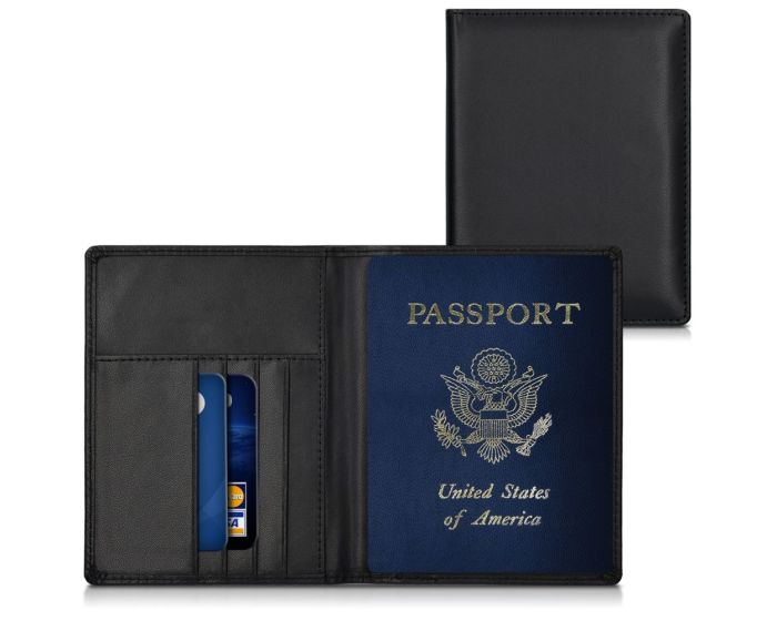 KWmobile RFID Signal Block Passport & Credit Card Case (41423.01) Θήκη Καρτών και Διαβατηρίου Black