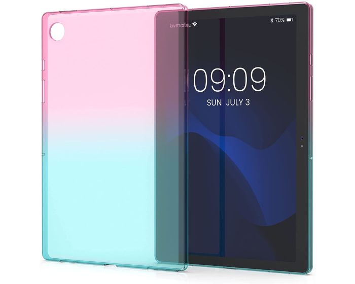 KWmobile TPU Silicone Case (56369.01) Dark Pink / Blue / Transparent (Samsung Galaxy Tab A8 10.5)