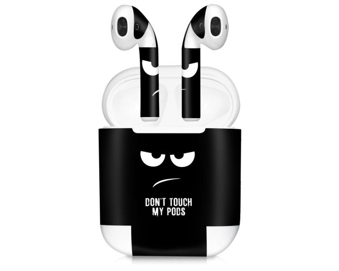 KWmobile Set of Stickers Αυτοκόλλητα για τα Apple AirPods (44530.04) Don't touch my Pod