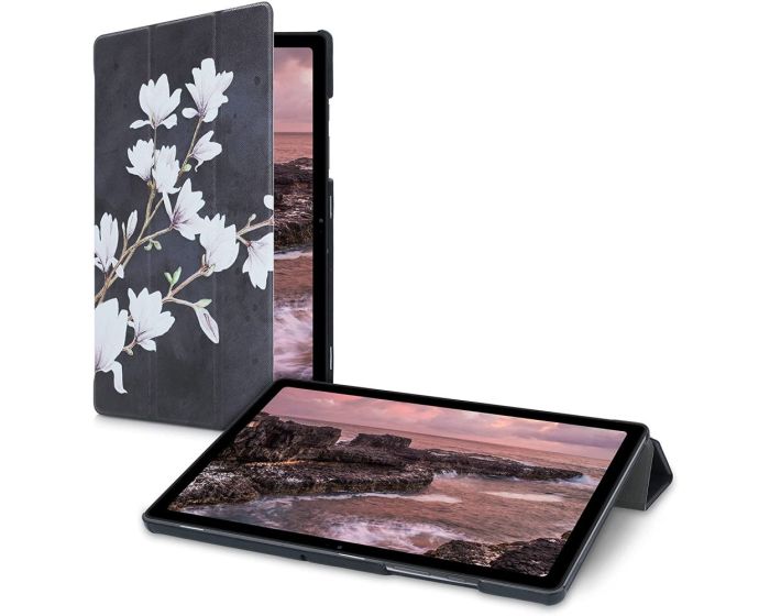 KWmobile Premium Slim Cover Case (54403.01) με δυνατότητα Stand - Magnolia Dark Grey (Samsung Galaxy Tab A7 10.4 2020 / 2022)