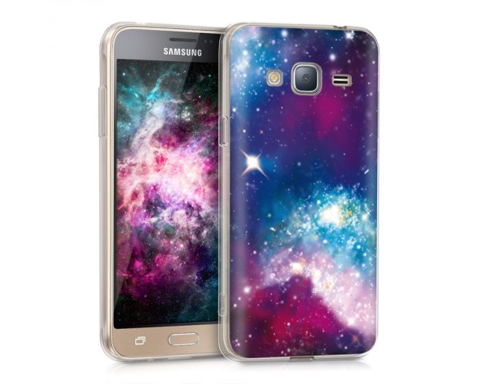 KWmobile Slim Fit Gel Case Space (39080.01) Θήκη Σιλικόνης  Ροζ / Μπλε (Samsung Galaxy J3 / J3 2016)