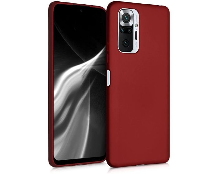 KWmobile TPU Silicone Case (54552.36) Metallic Dark Red (Xiaomi Redmi Note 10 Pro)