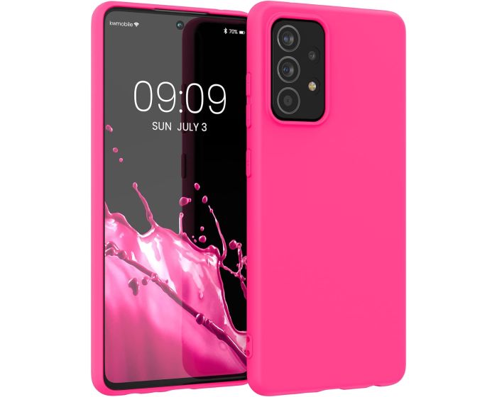 KWmobile TPU Silicone Case (54346.77) Neon Pink (Samsung Galaxy A52 / A52s)