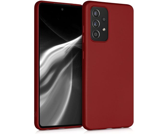 KWmobile TPU Silicone Case (54351.36) Metallic Dark Red (Samsung Galaxy A52 / A52s)