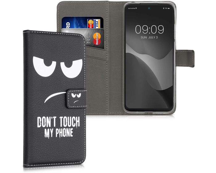 KWmobile Wallet Case Θήκη Πορτοφόλι με δυνατότητα Stand (56150.02) Don't touch my phone (Xiaomi Redmi 10)