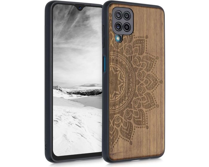 KWmobile Wooden Case Rising Sun (55092.01) Θήκη Ξύλινη Walnut (Samsung Galaxy A12)