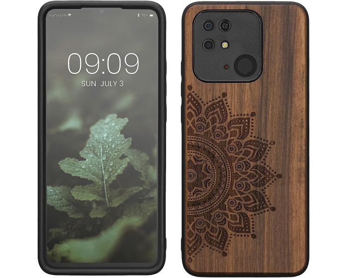 KWmobile Wooden Case Rising Sun (59468.02) Θήκη Ξύλινη Walnut (Xiaomi Redmi 10C)