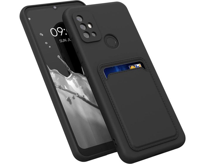 KWmobile TPU Silicone Case with Card Holder Slot (55805.01) Black (Motorola Moto G10 / G20 / G30)