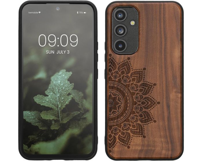 KWmobile Wooden Case Rising Sun (60799.03) Θήκη Ξύλινη Dark Brown (Samsung Galaxy A54 5G)