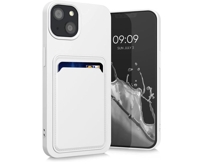 KWmobile TPU Silicone Case with Card Holder Slot (55955.02) White (iPhone 13)