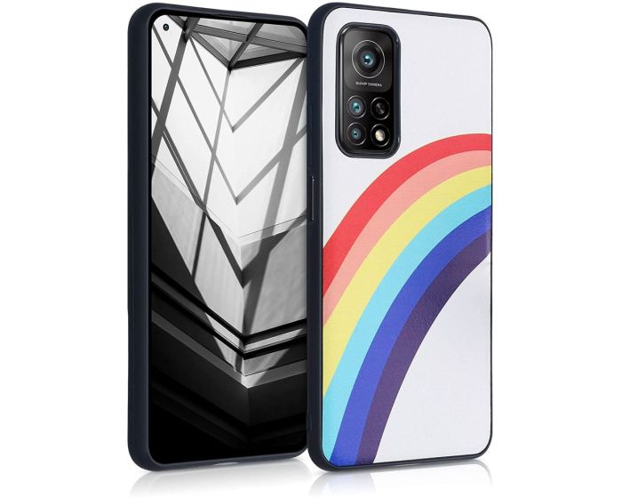 KWmobile Rainbow Beam Multicoloured PU Leather Case (54562.01) White (Xiaomi Mi 10T 5G / 10T Pro 5G)