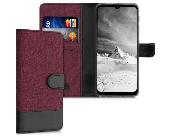 KWmobile Canvas Wallet Case (54629.20) Θήκη Πορτοφόλι με δυνατότητα Stand Red (Motorola Moto G10 / G20 / G30)