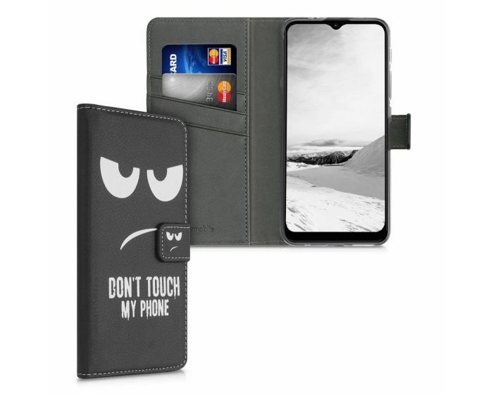 KWmobile Wallet Case Θήκη Πορτοφόλι με δυνατότητα Stand (54630.05) Don't touch my phone (Motorola Moto G10 / G20 / G30)