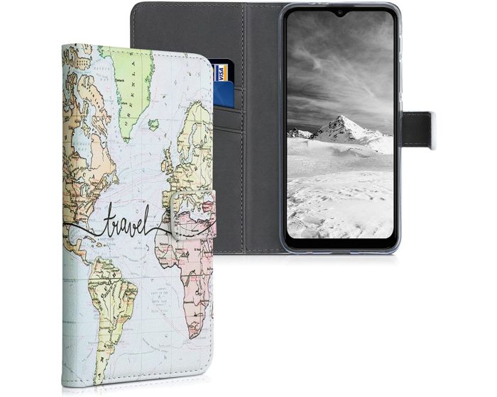 KWmobile Wallet Case Θήκη Πορτοφόλι με δυνατότητα Stand (54630.03) Travel (Motorola Moto G10 / G20 / G30)