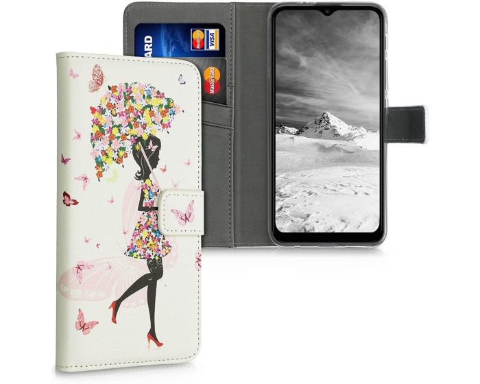 KWmobile Wallet Case Θήκη Πορτοφόλι με δυνατότητα Stand (54630.04) Girl Umbrella (Motorola Moto G10 / G20 / G30)