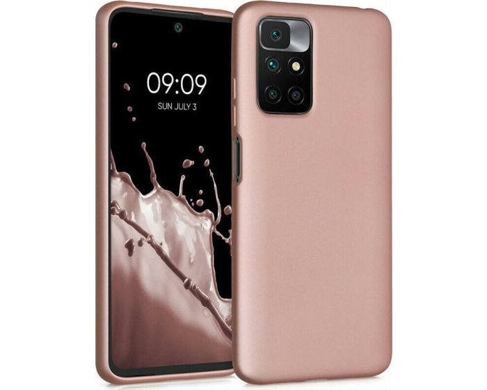 KWmobile TPU Silicone Case (56149.31) Metallic Rose Gold (Xiaomi Redmi 10)