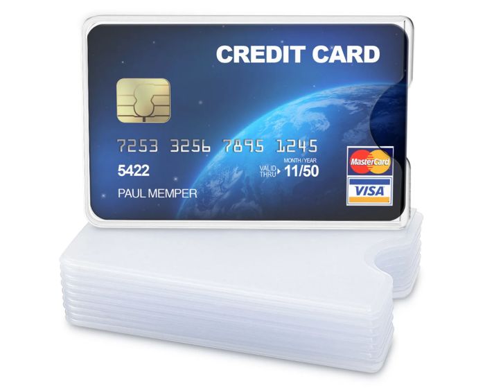 KWmobile TPU Credit Card Sleeves (45056.74) Θήκες Καρτών 10 Τμχ - Clear