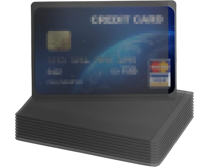 KWmobile TPU Credit Card Sleeves (53136.02) Θήκες Καρτών 10 Τμχ - Smoke Black