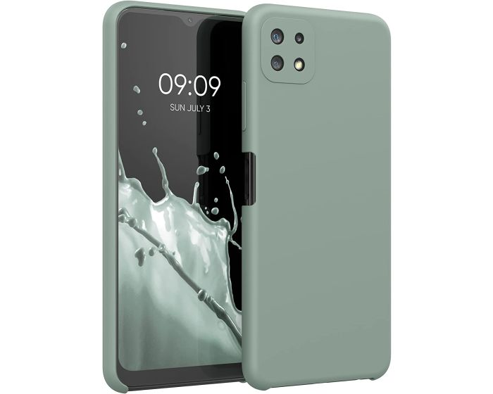 KWmobile Hard Rubber Case Θήκη Σιλικόνης (55489.172) Gray Green (Samsung Galaxy A22 5G)