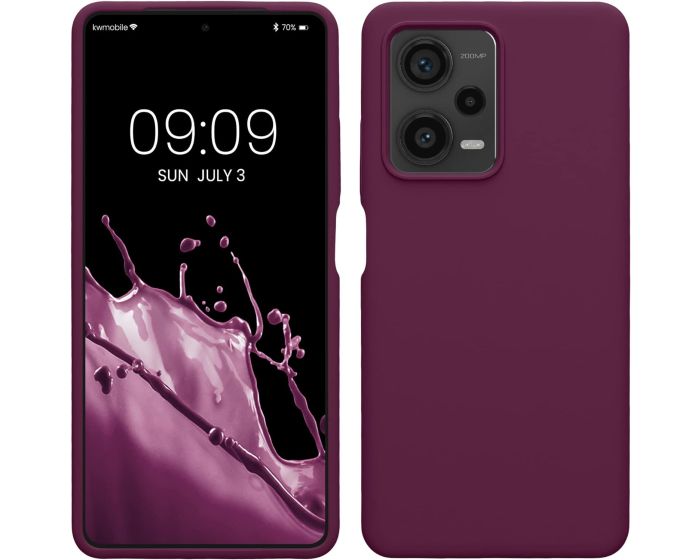 KWmobile Hard Rubber Case Θήκη Σιλικόνης (60691.187) Bordeaux Violet (Xiaomi Redmi Note 12 Pro Plus)