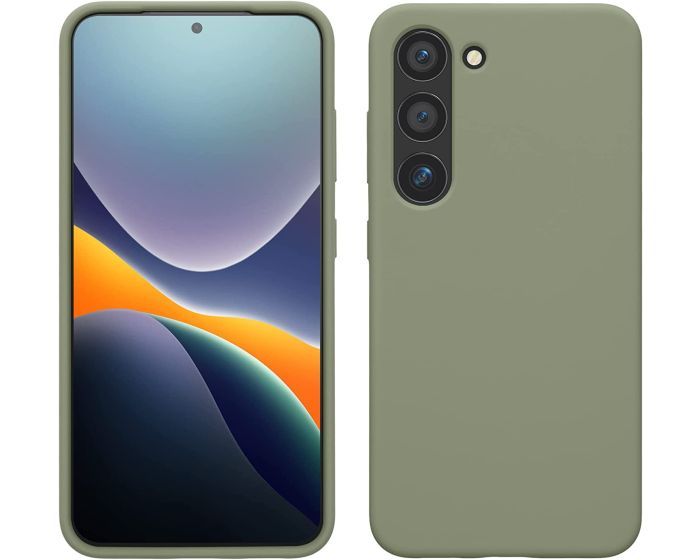 KWmobile Hard Rubber Case Θήκη Σιλικόνης (60273.172) Gray Green (Samsung Galaxy S23)