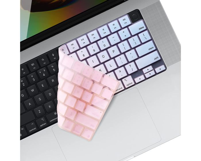 KWmobile Rugged Ultra-Thin Keyboard Protector (57909.01) Dark Pink / Blue (Macbook Pro 14)