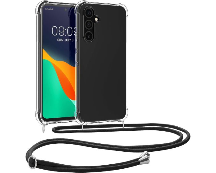 KWmobile Crossbody Silicone Case with Black Neck Cord Lanyard Strap (60803.01) Διάφανη (Samsung Galaxy A54 5G)