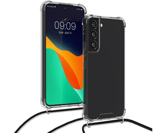 KWmobile Crossbody Silicone Case with Neck Cord Lanyard Strap (56759.01) Διάφανη (Samsung Galaxy S22 5G)