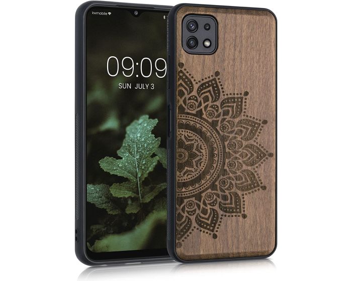 KWmobile Wooden Case Rising Sun (56846.01) Θήκη Ξύλινη Dark Brown (Samsung Galaxy A22 5G)