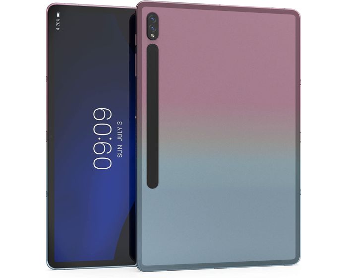 KWmobile TPU Silicone Case (57474.01) Dark Pink / Blue / Transparent (Samsung Galaxy Tab S8 Plus 12.4)