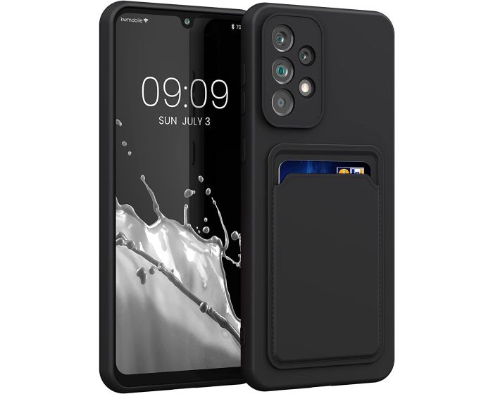 KWmobile TPU Silicone Case with Card Holder Slot (58145.01) Black (Samsung Galaxy A33 5G)