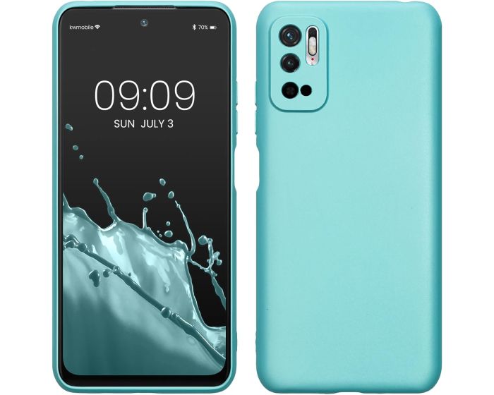 KWmobile TPU Silicone Case (54949.231) Metallic Mint Green (Xiaomi Poco M3 Pro 5G / Redmi Note 10 5G)