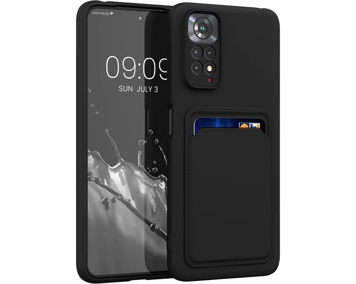 KWmobile TPU Silicone Case with Card Holder Slot (57384.47) Black Matte (Xiaomi Redmi Note 11 / 11S 4G)