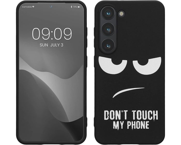 KWmobile TPU Silicone Case (60332.01) Don't Touch my Phone (Samsung Galaxy S23)