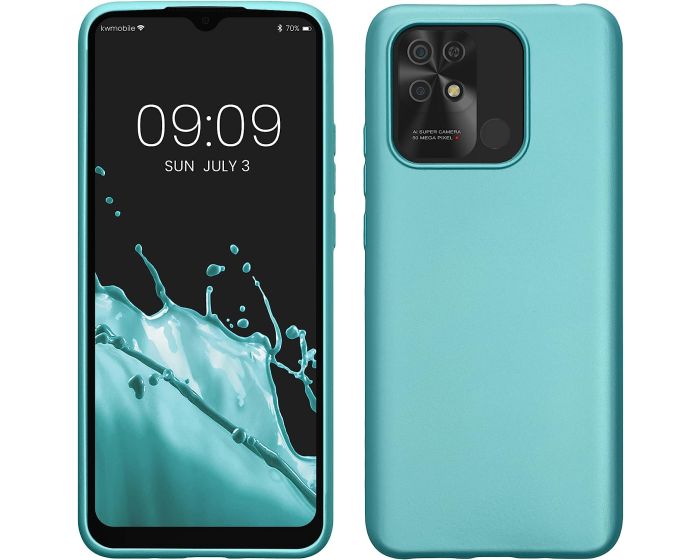 KWmobile TPU Silicone Case (59232.231) Metallic Mint Green (Xiaomi Redmi 10C)