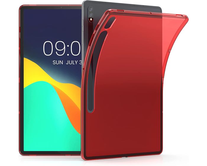 KWmobile TPU Clear Silicone Case Θήκη Σιλικόνης (52921.09) Κόκκινο / Διάφανο (Samsung Galaxy Tab S7 Plus 12.4 / S8 Plus 12.4)