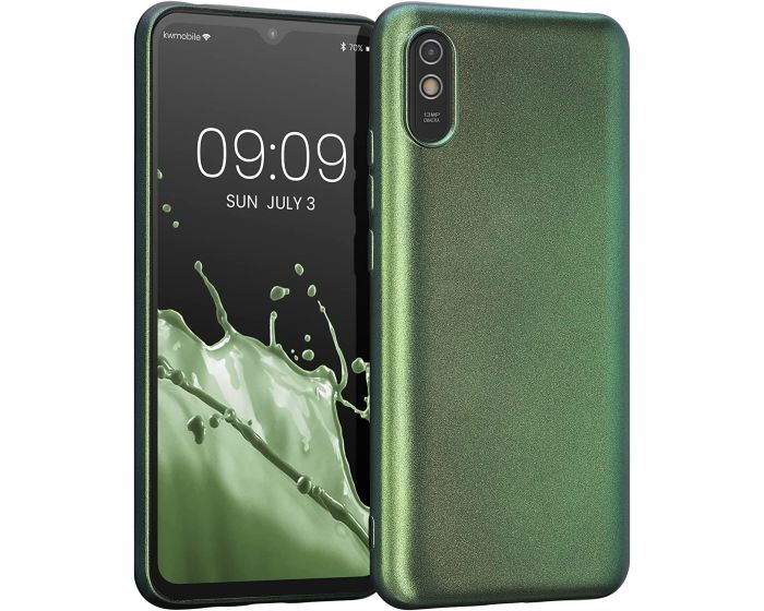 KWmobile TPU Silicone Case (57663.233) Premium Metallic Forest Green (Xiaomi Redmi 9A / 9AT)