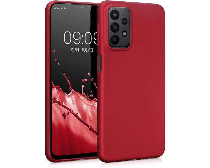 KWmobile TPU Silicone Case (57955.36) Metallic Dark Red (Samsung Galaxy A23 4G / 5G)