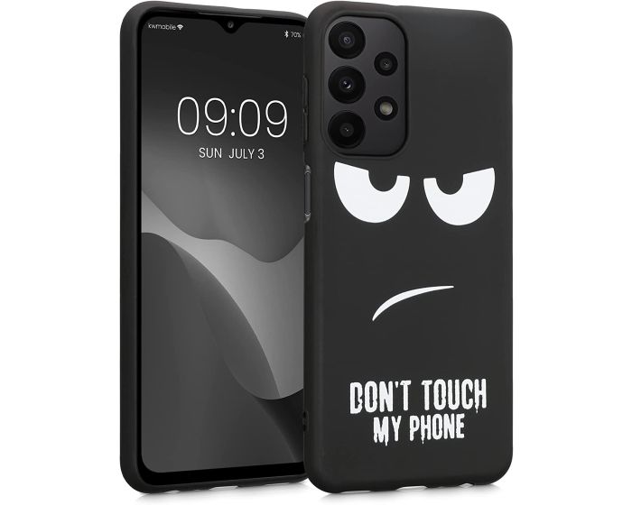 KWmobile TPU Silicone Case (58242.01) Don't Touch my Phone (Samsung Galaxy A23 4G / 5G)
