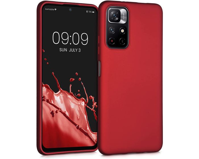 KWmobile TPU Silicone Case (56930.36) Metallic Dark Red (Xiaomi Poco M4 Pro 5G / Redmi Note 11 5G)