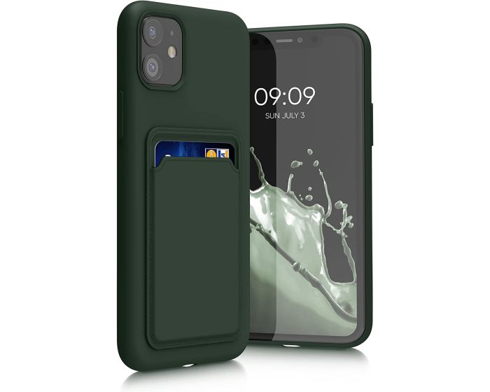 KWmobile TPU Silicone Case with Card Holder Slot (55114.80) Dark Green (iPhone 11)