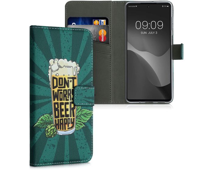 KWmobile Θήκη Πορτοφόλι Wallet Case (56351.04) Don't Worry Beer Happy (Samsung Galaxy M52 5G)