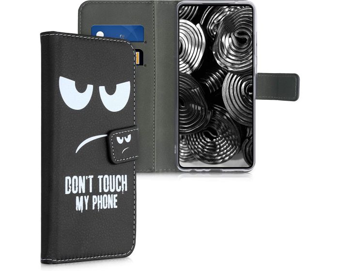 KWmobile Wallet Case Θήκη Πορτοφόλι με δυνατότητα Stand (54349.01) Don't touch my phone (Samsung Galaxy A52 / A52s)