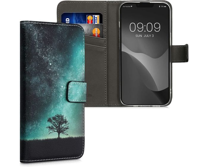 KWmobile Wallet Case Θήκη Πορτοφόλι με δυνατότητα Stand (59208.01) Cosmic Nature (iPhone 14)
