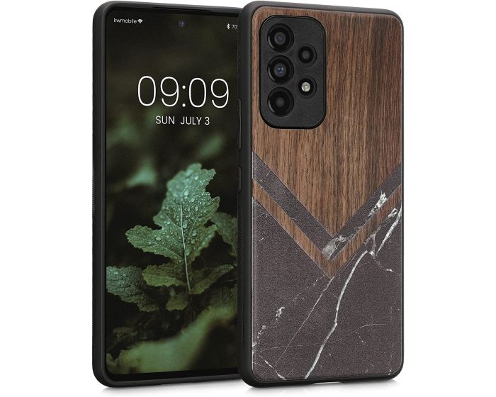 KWmobile Wooden Case Marble (58317.10) Θήκη Ξύλινη Walnut (Samsung Galaxy A53 5G)