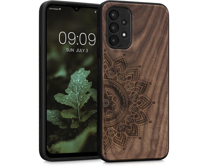 KWmobile Wooden Case Rising Sun (58315.01) Θήκη Ξύλινη Dark Brown (Samsung Galaxy A13 4G)