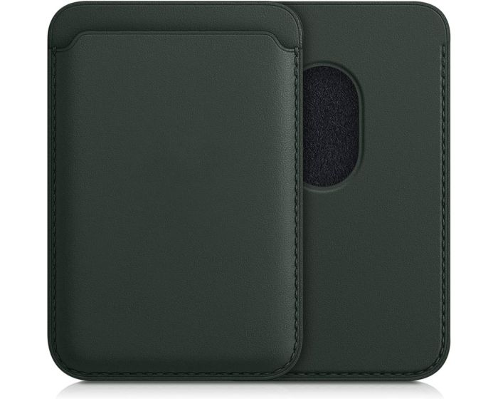 KWmobile Magnetic PU Leather Card Holder (54606.80) Green (iPhone 12/13 Series)