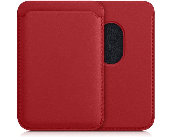 KWmobile Magnetic PU Leather Card Holder (54606.09) Red (iPhone 12/13 Series)